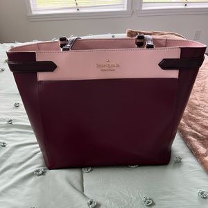 ♠️ kate spade ♠️ Staci Colorblock Laptop Tote Bag, Rose  Multi smoke free home